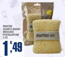 Splendidi e Splendenti Martini guanto bagno massage portasapone offerta