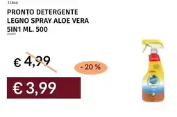 Prezzemolo e Vitale Pronto detergente legno spray aloe vera 5in1 offerta