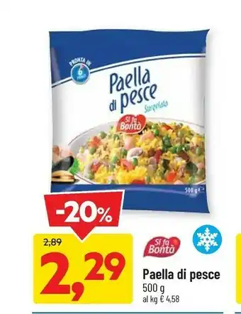 DPiù Paella di pesce offerta
