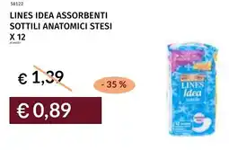 Prezzemolo e Vitale Lines idea assorbenti sottili anatomici stesi x 12 offerta