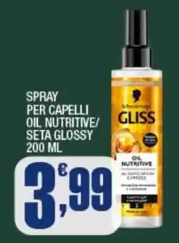 Splendidi e Splendenti Spray per capelli oil nutritive/ seta glossy offerta