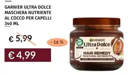 Prezzemolo e Vitale Garnier ultra dolce maschera nutriente al cocco per capelli offerta