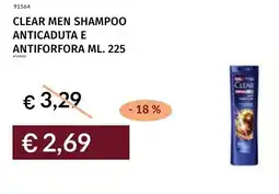 Prezzemolo e Vitale Clear men shampoo anticaduta e antiforfora offerta