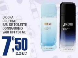 Splendidi e Splendenti Dicora profumi eau de toilette donna/uomo offerta
