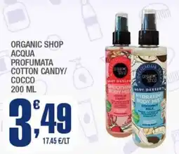 Splendidi e Splendenti Organic shop acqua profumata cotton candy/ cocco offerta