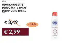 Prezzemolo e Vitale Neutro roberts deodorante spray derma zero offerta