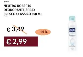 Prezzemolo e Vitale Neutro roberts deodorante spray fresco classico offerta