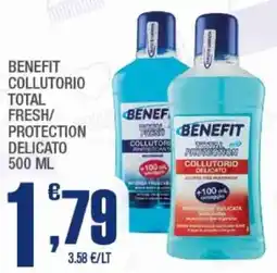 Splendidi e Splendenti Benefit collutorio total fresh/ protection delicato offerta