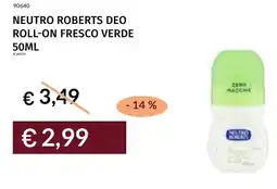Prezzemolo e Vitale Neutro roberts deo roll-on fresco verde offerta