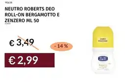 Prezzemolo e Vitale Neutro roberts deo roll-on bergamotto e zenzero offerta