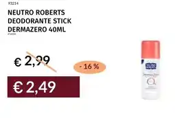 Prezzemolo e Vitale Neutro roberts deodorante stick dermazero offerta