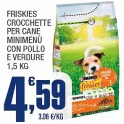 Splendidi e Splendenti Friskies crocchette per cane minimenù con pollo e verdure PURINA offerta