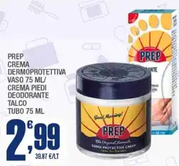 Splendidi e Splendenti Prep crema dermoprotettiva vaso/crema piedi deodorante talco tubo offerta
