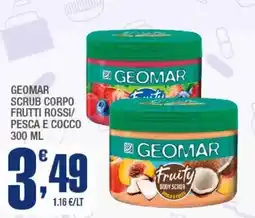 Splendidi e Splendenti Geomar scrub corpo frutti rossi/ pesca e cocco offerta