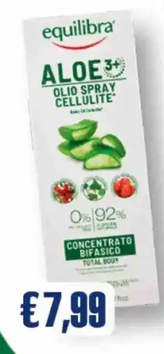 Splendidi e Splendenti Equilibra aloe 3+ olio spray cellulite offerta