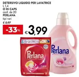 Bennet Detersivo liquido per lavatrice o in caps PERLANA offerta