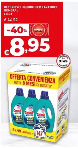 Bennet Detersivo liquido per lavatrice GENERAL offerta