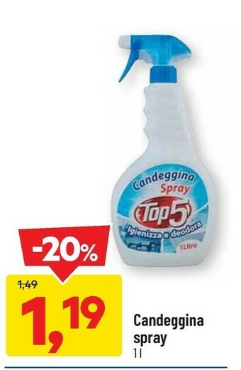 DPiù Top5 candeggina spray 1 l offerta