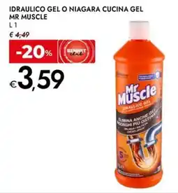 Bennet Idraulico gel o niagara cucina gel MR MUSCLE offerta