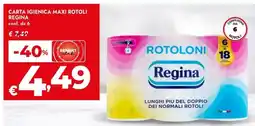 Bennet Carta igienica maxi rotoli REGINA offerta