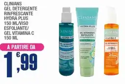 Splendidi e Splendenti Clinians gel detergente rinfrescante hydra plus/viso esfoliante/ gel vitamina c offerta