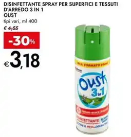 Bennet Disinfettante spray per superfici e tessuti d'arredo 3 in 1 OUST offerta