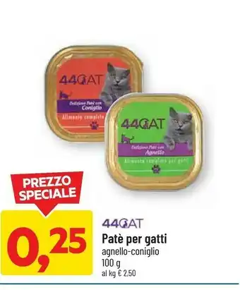 DPiù 44cat pate per gatti offerta