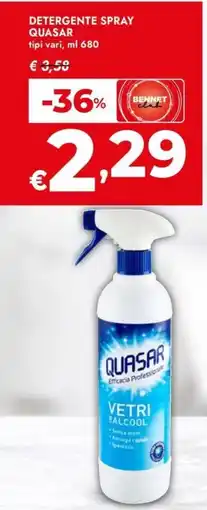 Bennet Detergente spray QUASAR offerta