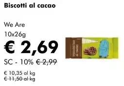 NaturaSì Biscotti al cacao We Are offerta