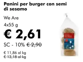Panini per burger con semi di sesamo We Are