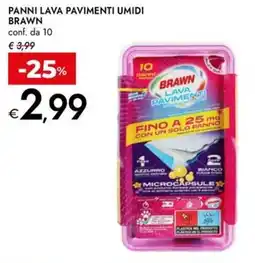 Bennet Panni lava pavimenti umidi BRAWN offerta