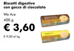 NaturaSì Biscotti digestive con gocce di cioccolato We Are offerta