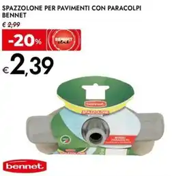 Bennet Spazzolone per pavimenti con paracolpi BENNET offerta