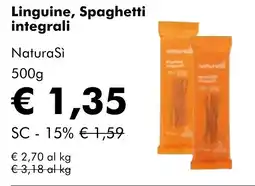 NaturaSì Linguine, Spaghetti integrali Natura Sì offerta
