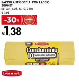 Bennet Sacchi antigoccia con laccio BENNET offerta