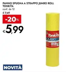 Bennet Panno spugna a strappo jumbo roll TONKITA offerta