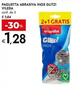 Bennet Paglietta abrasiva inox glitzi VILEDA offerta