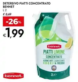 Bennet Detersivo piatti concentrato BENNET offerta