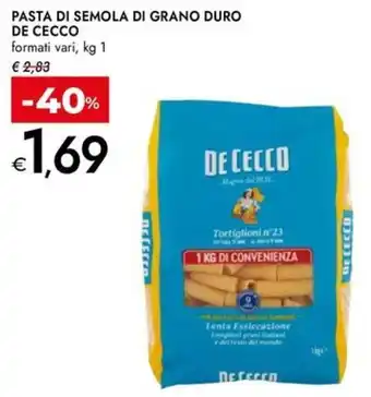 Bennet Pasta di semola di grano duro DE CECCO offerta