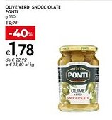 Bennet Olive verdi snocciolate PONTI offerta