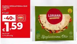 Bennet Piadina sfogliatissima olio LORIANA offerta