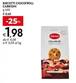 Bennet Biscotti ciocofroll CABRIONI offerta