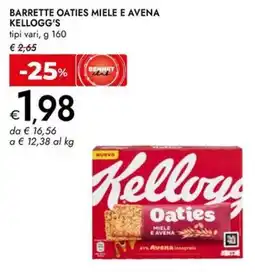 Bennet Barrette oaties miele e avena KELLOGG'S offerta