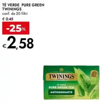 Bennet Tè verde pure green TWININGS offerta