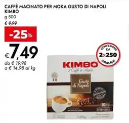 Bennet Caffè macinato per moka gusto di napoli KIMBO offerta