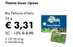 NaturaSì Tisana buon riposo Bio Fattorie d'Italia offerta