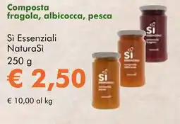 NaturaSì Composta fragola, albicocca, pesca Sì Essenziali NaturaSì offerta