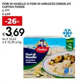 Bennet Fiori di nasello o fiori di merluzzo surgelati capitan FINDUS offerta