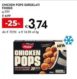 Bennet Chicken pops surgelati FINDUS offerta