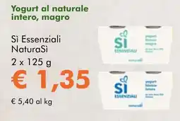NaturaSì Yogurt al naturale intero, magro Sì Essenziali NaturaSì offerta